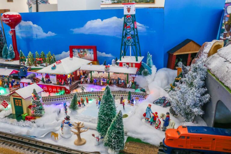 DIY Christmas Train Village Display on a Budget